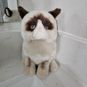 Gund Cream and Brown Plush Cat Toy